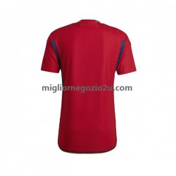 Maglia Spagna Uomo Casa Divisa Mondiali 2022 Manica Corta