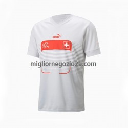 Maglia Svizzera Uomo Trasferta Divisa Mondiali 2022 Manica Corta