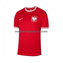 Maglia Polonia Uomo Trasferta Divisa Mondiali 2022 Manica Corta