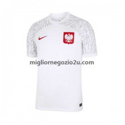 Maglia Polonia Uomo Casa Divisa Mondiali 2022 Manica Corta