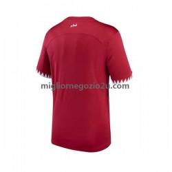 Maglia Qatar Uomo Casa Divisa Mondiali 2022 Manica Corta