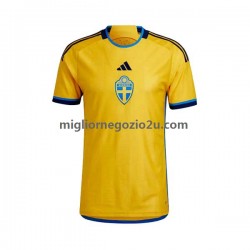 Maglia Svezia Uomo Casa Divisa 2022 Manica Corta