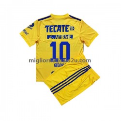Maglia Tigres UANL André-Pierre Gignac 10 Bambino Casa Divisa 2022-2023 Manica Corta
