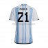 Maglia Argentina Dybala 21 Uomo Casa Divisa Mondiali 2022 Manica Corta