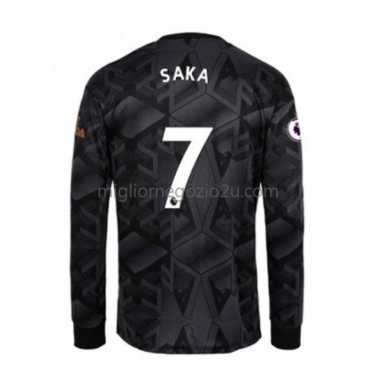 Maglia Arsenal Bukayo Saka 7 Uomo Trasferta Divisa 2022-2023 Manica Lunga