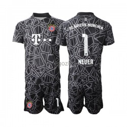 Maglia FC Bayern München Manuel Neuer 1 Portiere Bambino Casa Divisa 2022-2023 Manica Corta
