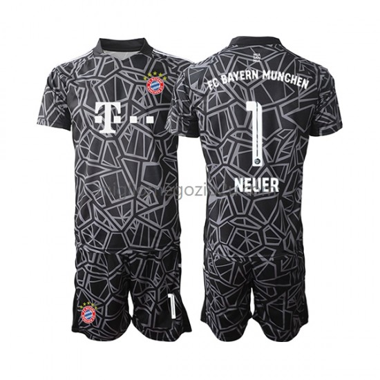 Maglia FC Bayern München Manuel Neuer 1 Portiere Bambino Casa Divisa 2022-2023 Manica Corta
