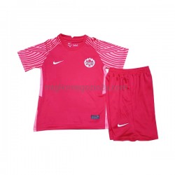Maglia Canada Bambino Casa Divisa Mondiali 2022 Manica Corta