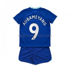 Maglia Chelsea Aubameyang 9 Bambino Casa Divisa 2022-2023 Manica Corta