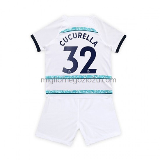 Maglia Chelsea Cucurella 32 Bambino Trasferta Divisa 2022-2023 Manica Corta
