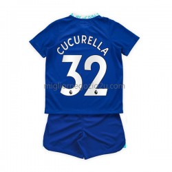 Maglia Chelsea Cucurella 32 Bambino Casa Divisa 2022-2023 Manica Corta
