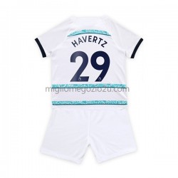Maglia Chelsea Havertz 29 Bambino Trasferta Divisa 2022-2023 Manica Corta