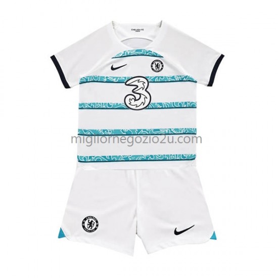 Maglia Chelsea Bambino Trasferta Divisa 2022-2023 Manica Corta