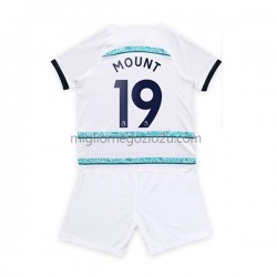 Maglia Chelsea Mount 19 Bambino Trasferta Divisa 2022-2023 Manica Corta