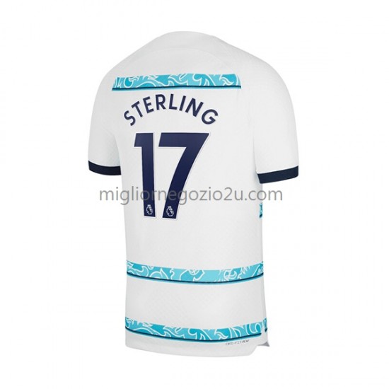 Maglia Chelsea Sterling 17 Uomo Trasferta Divisa 2022-2023 Manica Corta