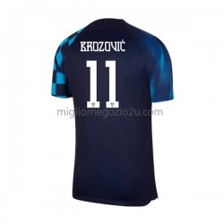 Maglia Croazia Brozovic 11 Uomo Trasferta Divisa Mondiali 2022 Manica Corta