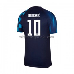 Maglia Croazia Modrić 10 Uomo Trasferta Divisa Mondiali 2022 Manica Corta