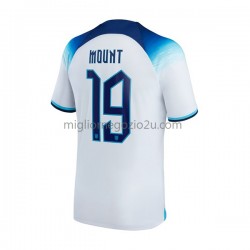Maglia Inghilterra Mount 19 Uomo Casa Divisa Mondiali 2022 Manica Corta