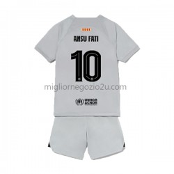 Maglia FC Barcelona Ansu Fat 10 Bambino Terza Divisa 2022-2023 Manica Corta