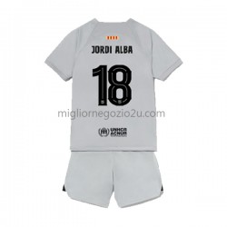 Maglia FC Barcelona Jordi Alba 18 Bambino Terza Divisa 2022-2023 Manica Corta