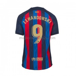 Maglia FC Barcelona Lewandowski 9 Uomo Casa Divisa 2022-2023 Manica Corta
