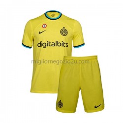 Maglia Inter Milan Bambino Terza Divisa 2022-2023 Manica Corta