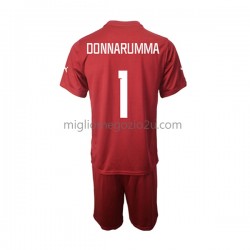 Maglia Italia Donnarumma 1 Portiere Bambino Trasferta Divisa 2022-2023 Manica Corta
