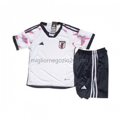 Maglia Giappone Bambino Trasferta Divisa Mondiali 2022 Manica Corta