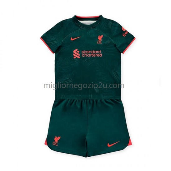 Maglia Liverpool Bambino Terza Divisa 2022-2023 Manica Corta