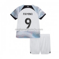 Maglia Liverpool Roberto Firmino 9 Bambino Trasferta Divisa 2022-2023 Manica Corta