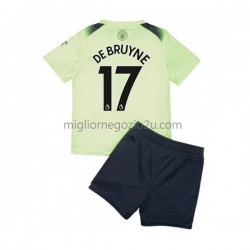 Maglia Manchester City De Bruyne 17 Bambino Terza Divisa 2022-2023 Manica Corta