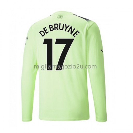 Maglia Manchester City De Bruyne 17 Uomo Terza Divisa 2022-2023 Manica Lunga