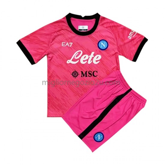 Maglia Napoli Portiere Bambino Casa Divisa 2022-2023 Manica Corta