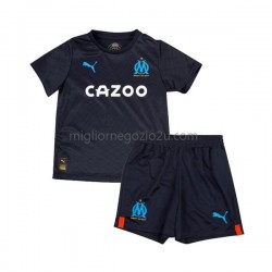 Maglia Olympique de Marseille Bambino Trasferta Divisa 2022-2023 Manica Corta