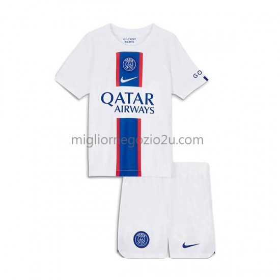 Maglia Paris Saint-Germain Bambino Terza Divisa 2022-2023 Manica Corta