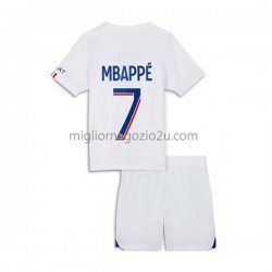 Maglia Paris Saint-Germain Mbappé 7 Bambino Terza Divisa 2022-2023 Manica Corta