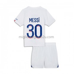 Maglia Paris Saint-Germain Messi 30 Bambino Terza Divisa 2022-2023 Manica Corta