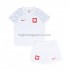 Maglia Polonia Bambino Casa Divisa Mondiali 2022 Manica Corta