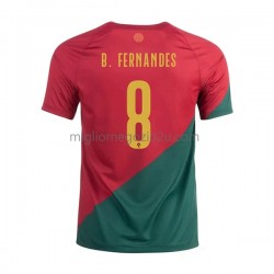 Maglia Portogallo B.Fernandes 8 Uomo Casa Divisa Mondiali 2022 Manica Corta