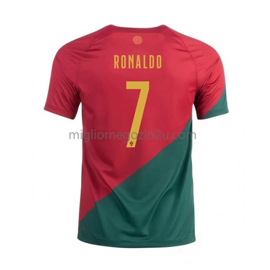 Maglia Portogallo Ronaldo 7 Uomo Casa Divisa Mondiali 2022 Manica Corta