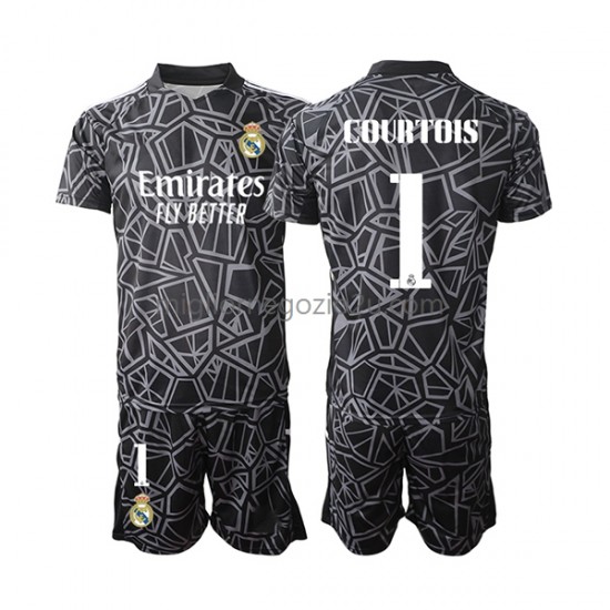 Maglia Real Madrid Courtois 1 Portiere Bambino Trasferta Divisa 2022-2023 Manica Corta