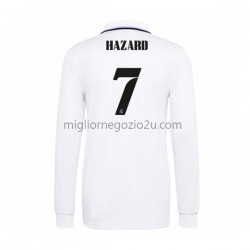 Maglia Real Madrid Eden Hazard 7 Uomo Casa Divisa 2022-2023 Manica Lunga
