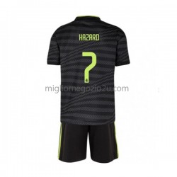 Maglia Real Madrid Eden Hazard 7 Bambino Terza Divisa 2022-2023 Manica Corta
