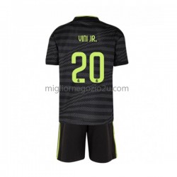 Maglia Real Madrid Vinicius Junior 20 Bambino Terza Divisa 2022-2023 Manica Corta