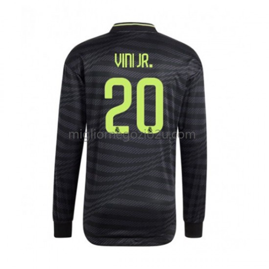 Maglia Real Madrid Vinicius Junior 20 Uomo Terza Divisa 2022-2023 Manica Lunga