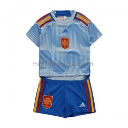 Maglia Spagna Bambino Trasferta Divisa Mondiali 2022 Manica Corta