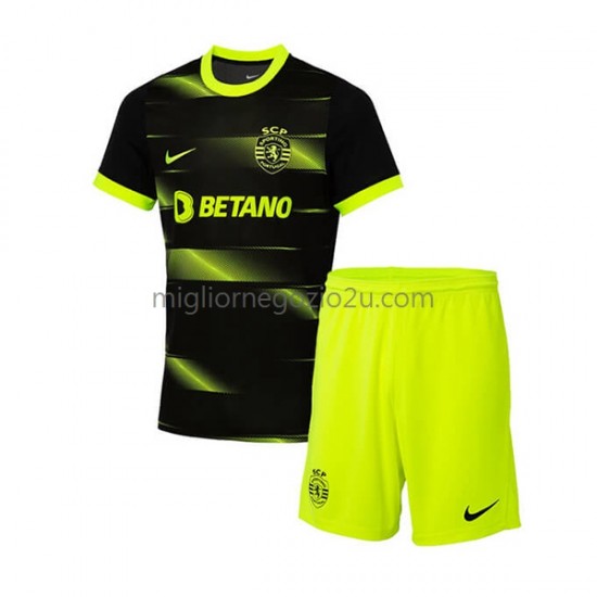 Maglia Sporting CP Bambino Trasferta Divisa 2022-2023 Manica Corta