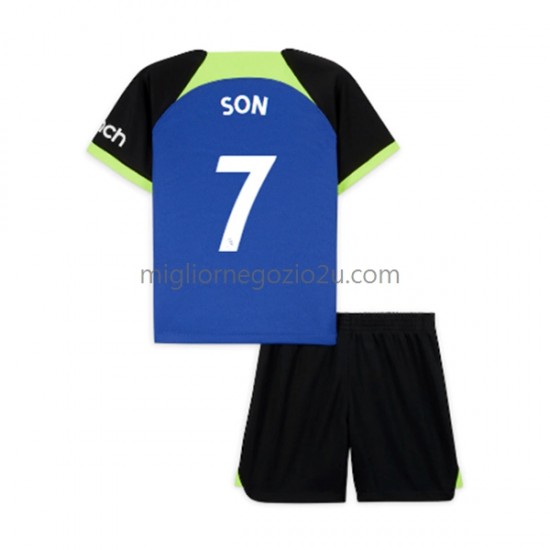 Maglia Tottenham Hotspur Son Heung-min 7 Bambino Trasferta Divisa 2022-2023 Manica Corta