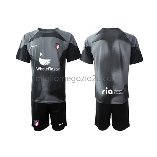 Maglia Atlético Madrid Portiere Bambino Trasferta Divisa 2022-2023 Manica Corta