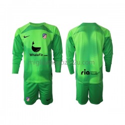 Maglia Atlético Madrid Portiere Bambino Casa Divisa 2022-2023 Manica Lunga